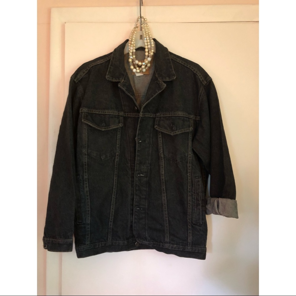 GAP Jean Jacket Black Wash Women’s M Men’s XS